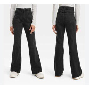 Universal Thread High Rise Flare Jeans Black Womens 10 Short Comfort Stretch New